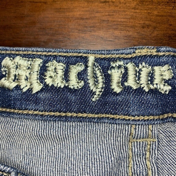 Machine Nouvelle Mode Size 3 28x30 Med Wash Distressed Denim Jeans DMP-11661 - Picture 2 of 10